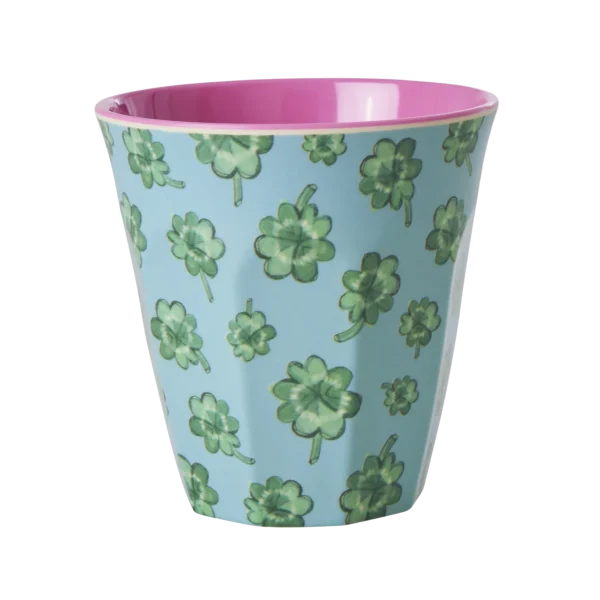 RICE-  Bicchiere media blu Good Luck Print - immagine 3