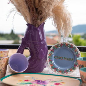 OPJET PARIS - Brocca vaso Pesce Viola