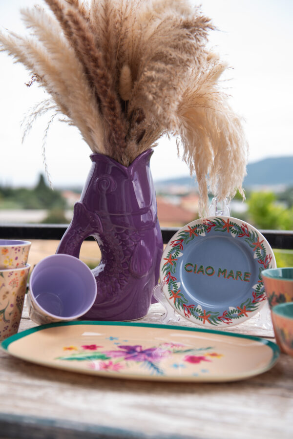 OPJET PARIS - Brocca vaso Pesce Viola