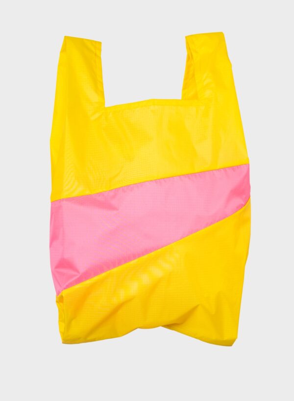 SUSAN BIJL The New Shopping Bag TV Yellow & Fluo Pink Large  FLASH 2025 - immagine 2