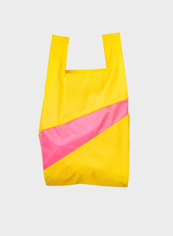 SUSAN BIJL The New Shopping Bag TV Yellow & Fluo Pink Medium FLASH 2025 - immagine 2
