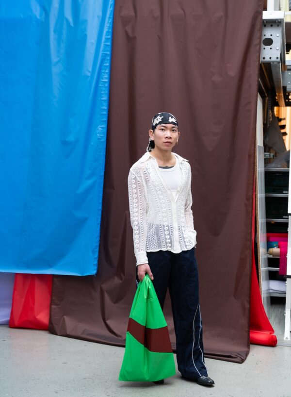 SUSAN BIJL The New Shopping Bag Greenscreen & Oxyde Large FLASH 2025