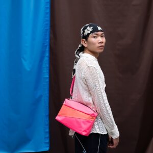 SUSAN BIJL The New Bum Bag Fluo Pink & Coral Medium FLASH 2025
