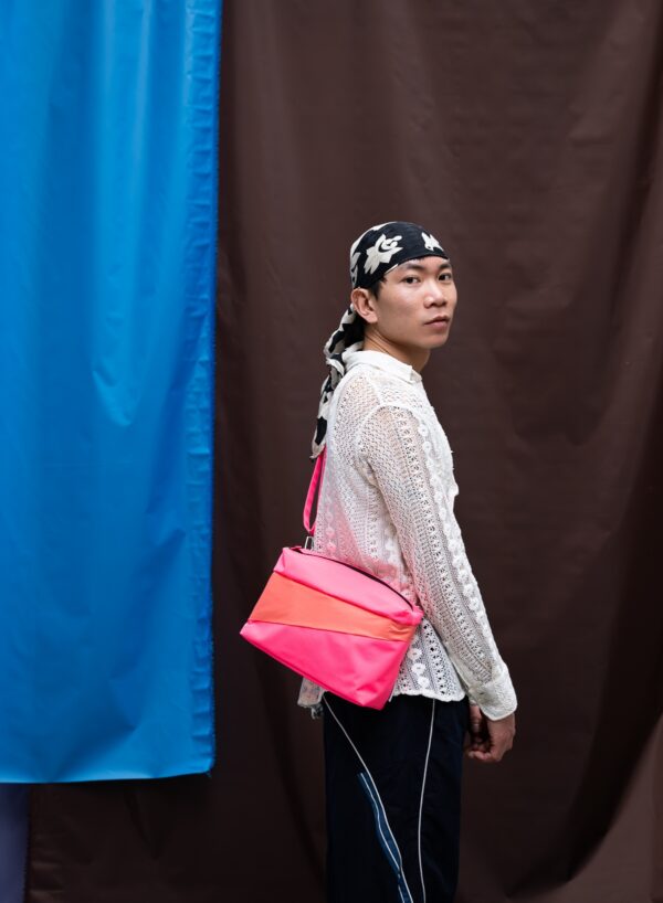 SUSAN BIJL The New Bum Bag Fluo Pink & Coral Medium FLASH 2025