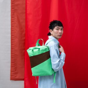 SUSAN BIJL The New Backpack Greenscreen & Hazel One Size  FLASH 2025