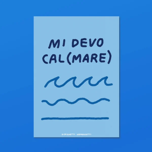DISEGNETTI DEPRESSETTI - Poster A4 Cal-Mare