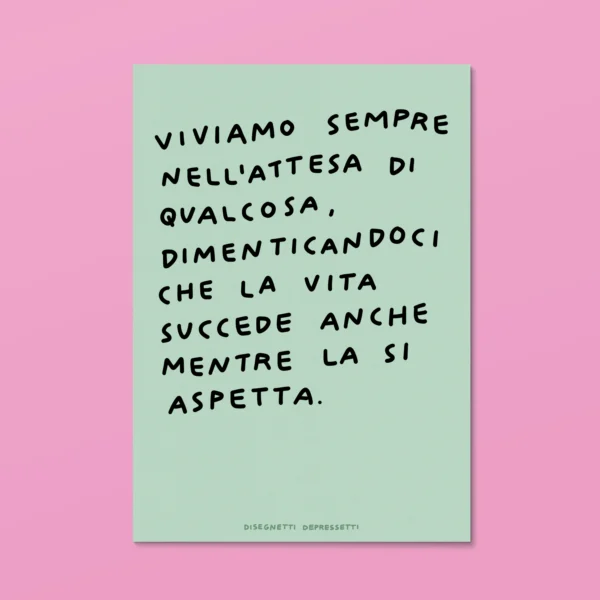 DISEGNETTI DEPRESSETTI - Poster A4 Attesa