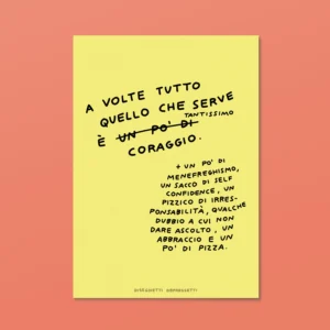 DISEGNETTI DEPRESSETTI - Cartolina Coraggio