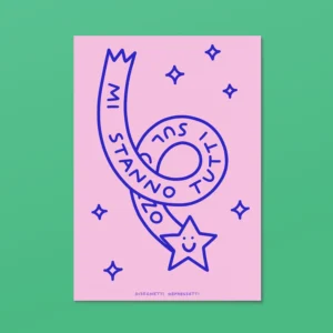 DISEGNETTI DEPRESSETTI - Poster A4 Mi Stanno Tutti