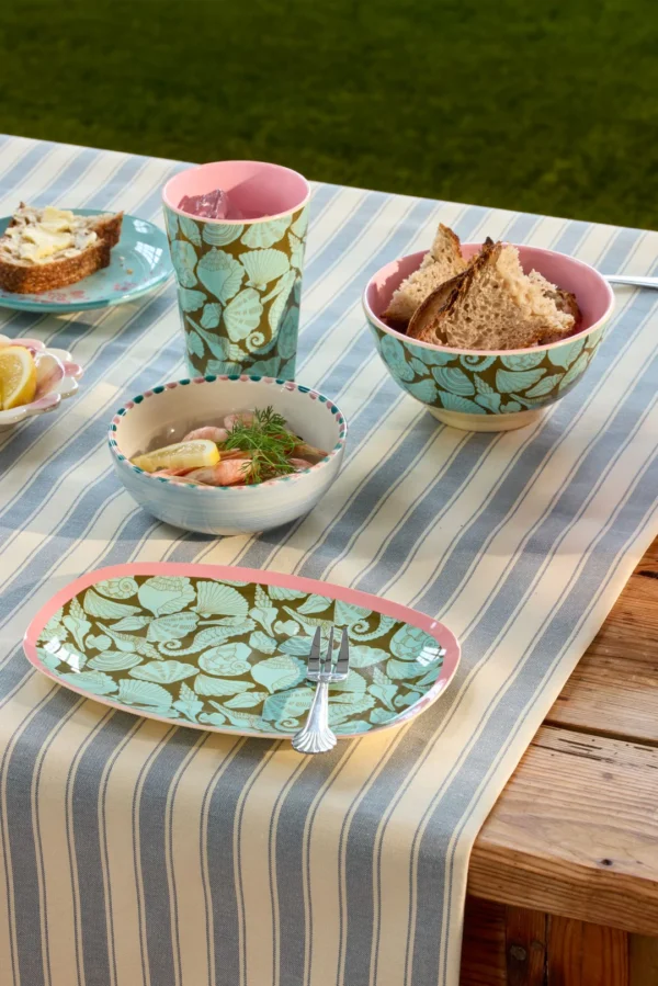 RICE-   Piatto piano piccolo rettangolare Seashell Print - immagine 2