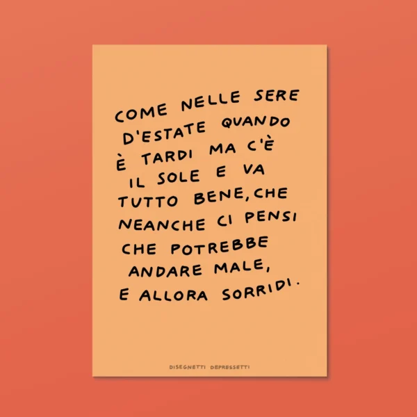 DISEGNETTI DEPRESSETTI - Poster 30x40 Sere d'estate