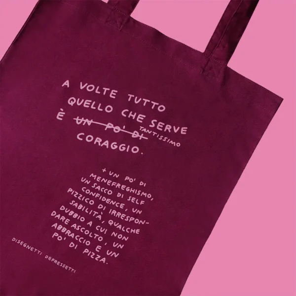 DISEGNETTI DEPRESSETTI - Shopper Coraggio - immagine 2
