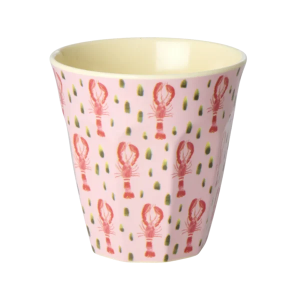 RICE-  Tazza media Pink Lobster Print