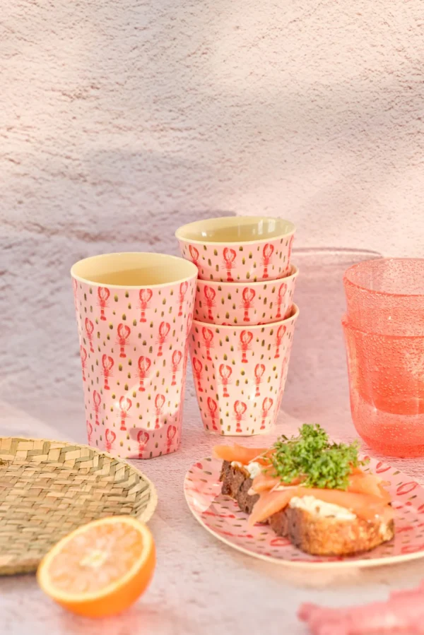 RICE-  Tazza media Pink Lobster Print - immagine 2