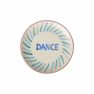 RICE - Piatto per dessert in ceramica - DANCE Dipinto a mano