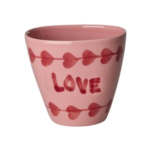 RICE - Tazza ovale in ceramica - LOVE dipinta a mano