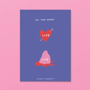 DISEGNETTI DEPRESSETTI - Poster A4 My two moods