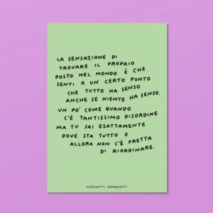 DISEGNETTI DEPRESSETTI - Poster A4 Posto nel mondo