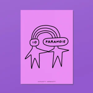 DISEGNETTI DEPRESSETTI - Cartolina Paranoie