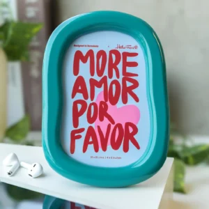 HELIO FERRETTI - Cornice Mor Amor Por Favor - verde ottanio