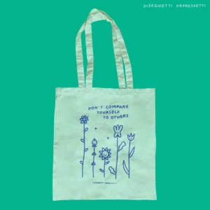 DISEGNETTI DEPRESSETTI - Shopper Don't compare - Mint green