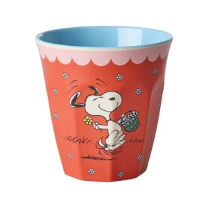 RICE- Bicchiere medio rosso - Snoopy Print