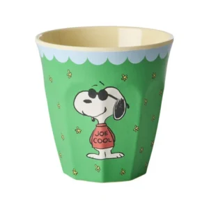 RICE- Bicchiere medio verde - Snoopy Print