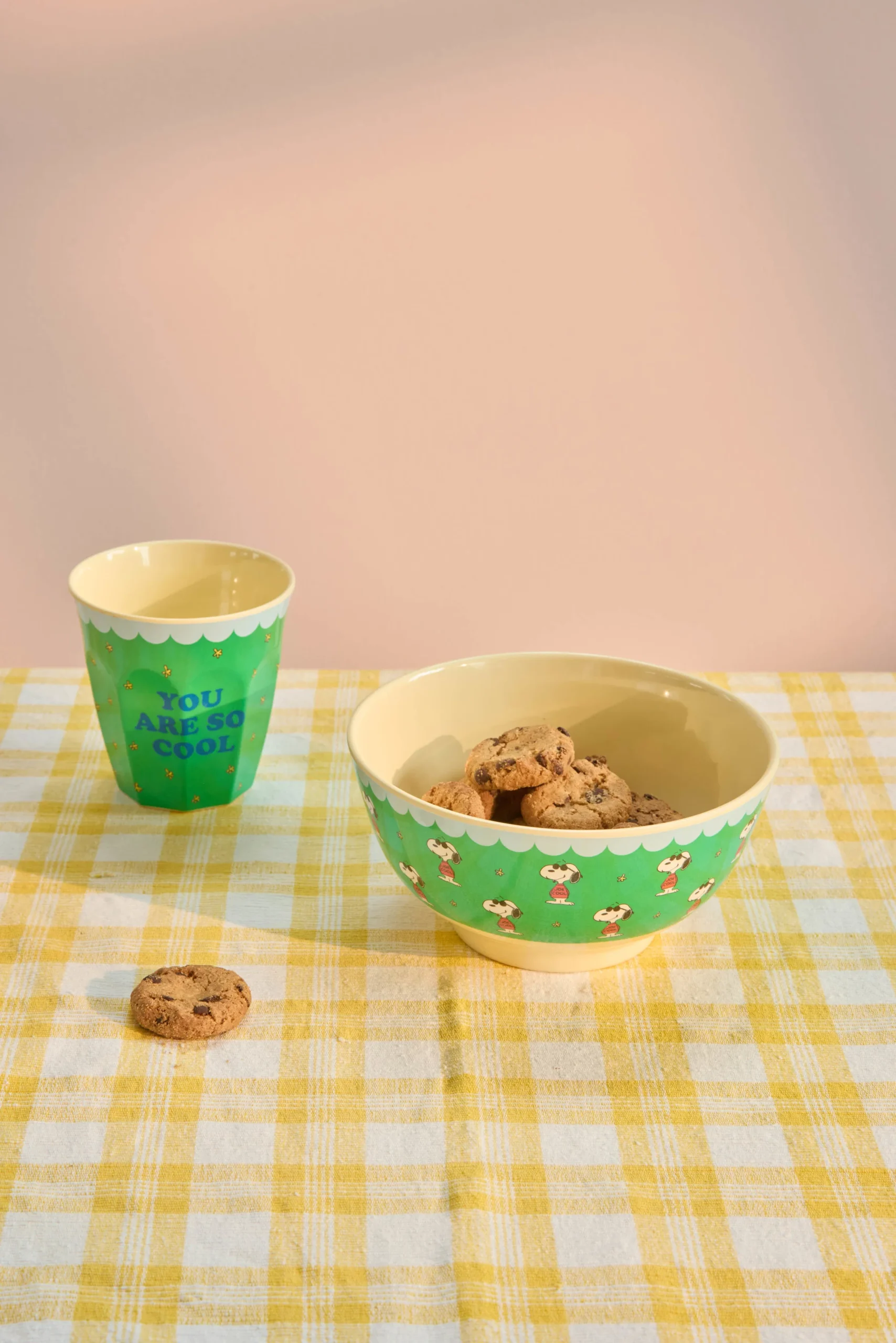 RICE- Bicchiere medio verde - Snoopy Print - immagine 2