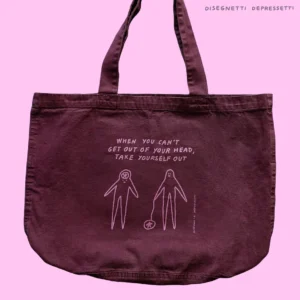 DISEGNETTI DEPRESSETTI - Shopper Spessa Taking Myself Out