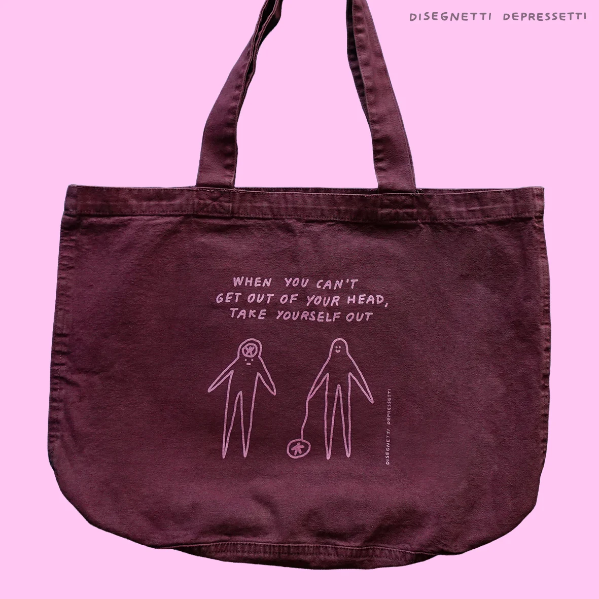 DISEGNETTI DEPRESSETTI - Shopper Spessa Taking Myself Out